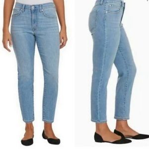 Nordstrom’s Ella Moss High Waisted Straight Ankle Light Wash Blue Jeans - 12
